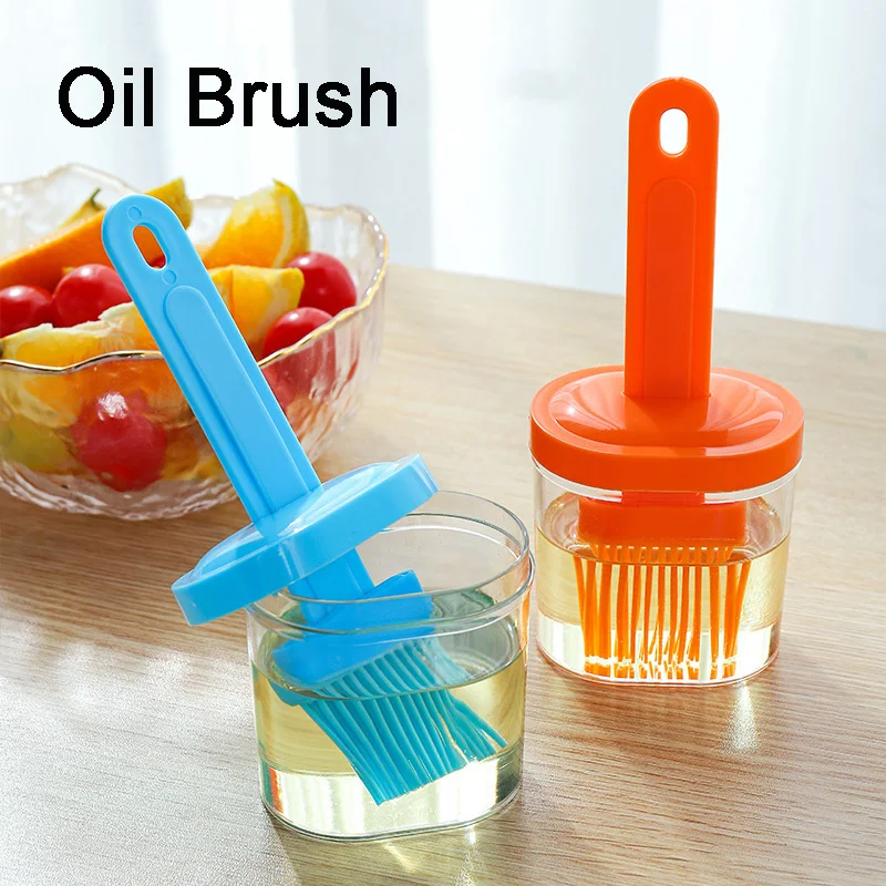 

Oil Brush Pancake Oil Brush Integrated Oil Pot Brush With Bottle Kitchen Dustproof Household High Temperature Baking Tool