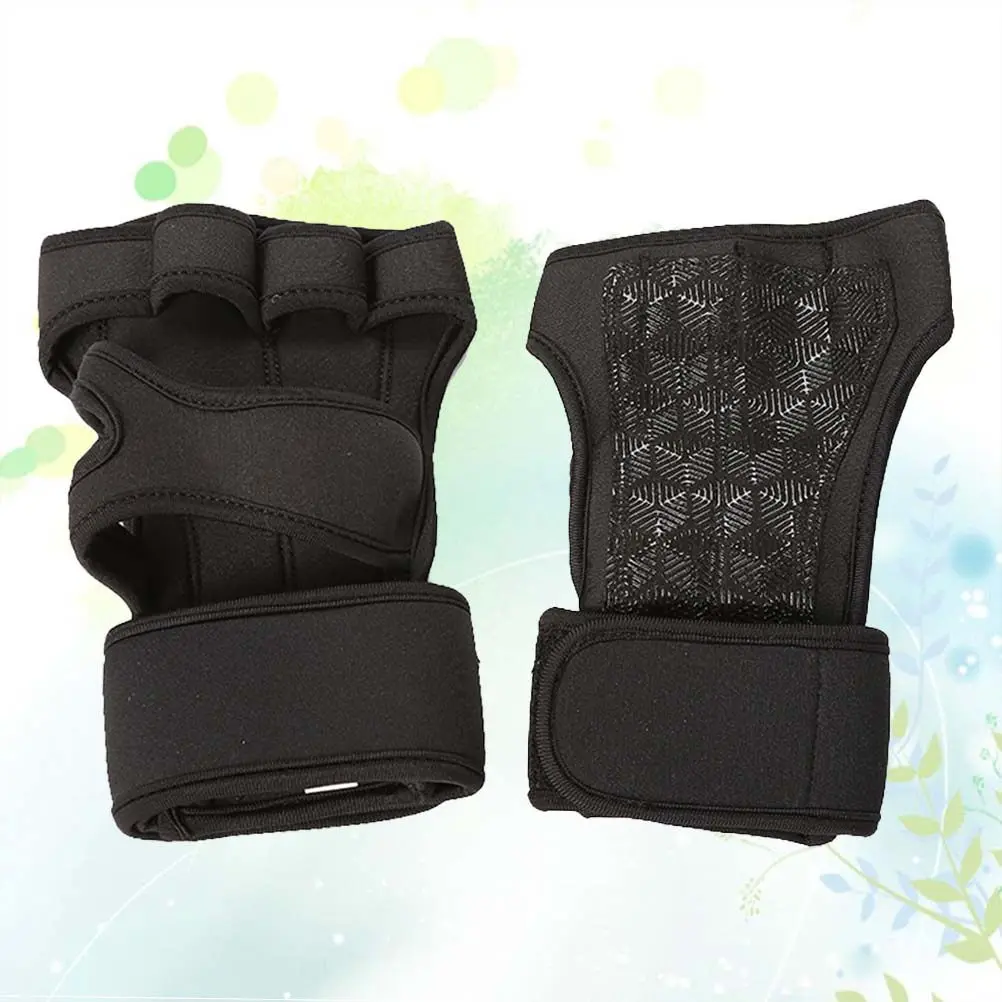 

1 пара дышащих перчаток без пальцев для тяжелой атлетики, размер M, черные, для тренировок в спортзале, защиты при занятиях спортом, для упражнений на открытом воздухе