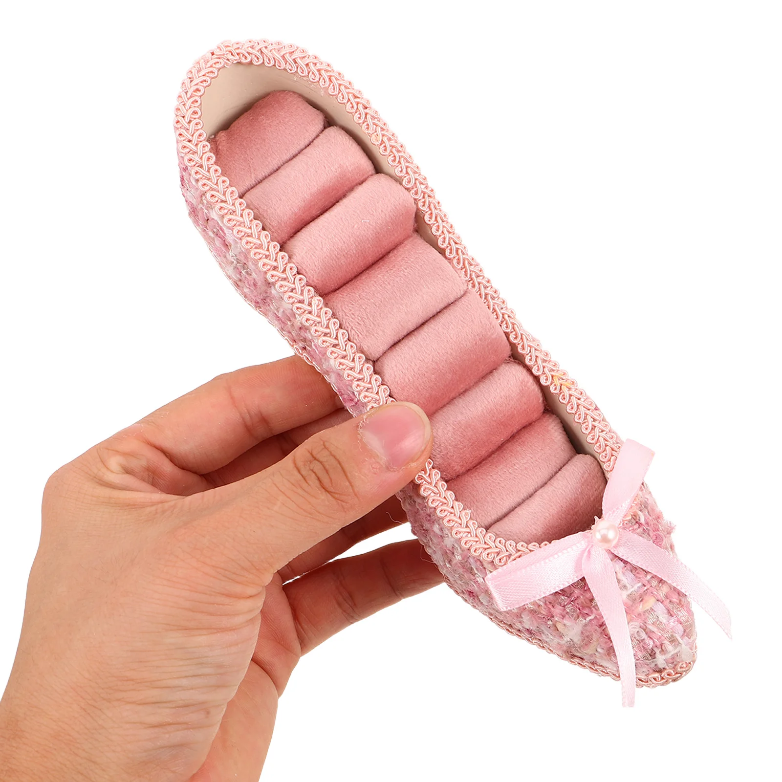 

Jewelry Display Stand Pink High Heel Ring Holder Earring Necklace Bracelet Organizer Tabletop Storage Rack For Girls Bridal