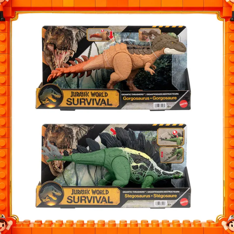 

Genuine Jurassic World Gigantic Trackers Stegosaurus & Diabloceratops Dinosaur Model Action Figure Toy Gift For Fans