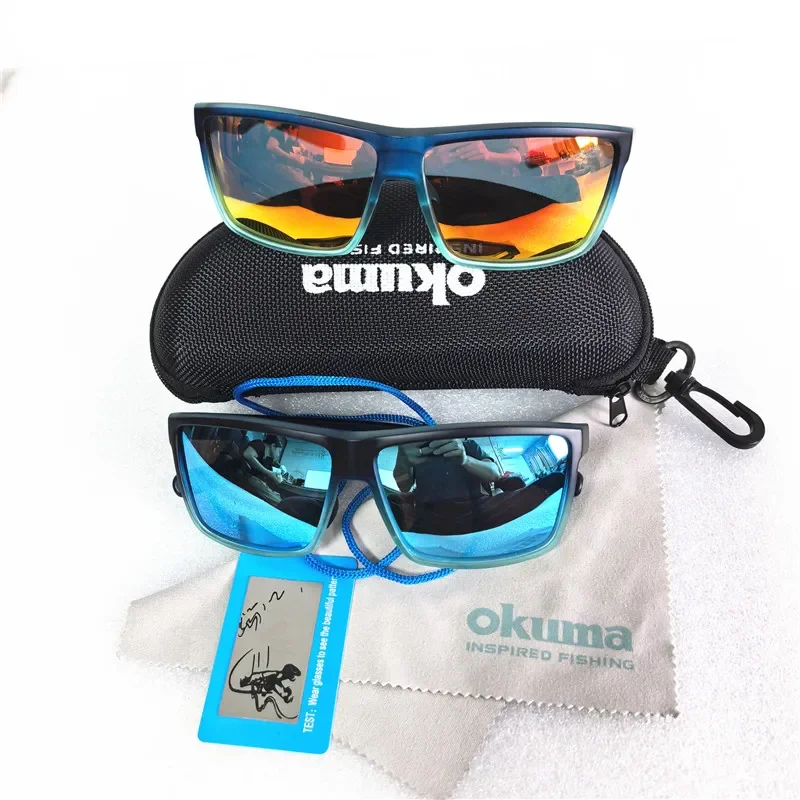 Okuma Polarized Sunglasses UV400 Protection for Men and Women Outdoor Hunting Fishing Driving Bicycle Sunglasses Optional Box