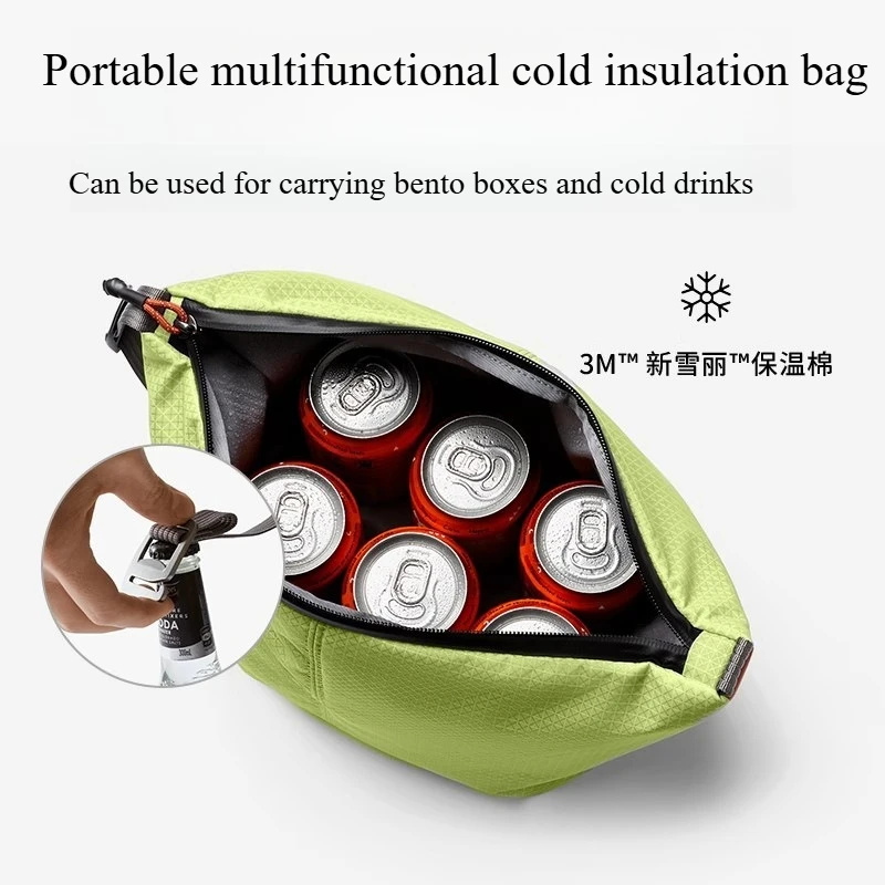 

6L Insulated Lunch Bag Leak-proof Thermal Cooler Tote for Office, Picnic - Lightweight Food Container Carrier with Clip Closure