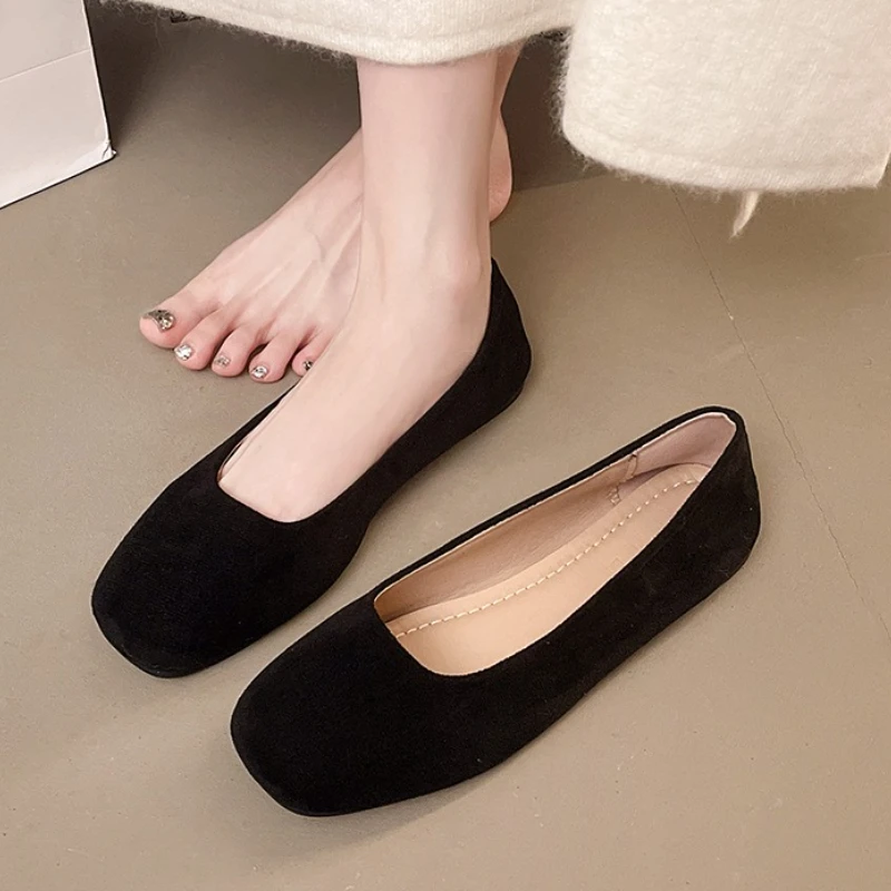 

Women Flats Shoes Square Toe Loafers Fashion New Sneakers 2025 Autumn Shallow Walking Casual Sport Shoes Woman Zapatillas Mujer