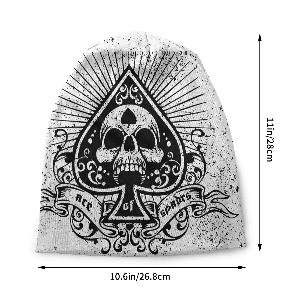 Ace Of Spades Washed Thin Bonnet Cycling Casual Beanies Protection Men Women Hats