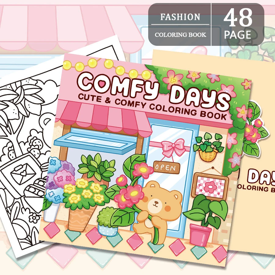 Simple Dreamy Coloring Book，Exquisite illustrations make it the top choice for adults and teenagers to relax and relieve stress