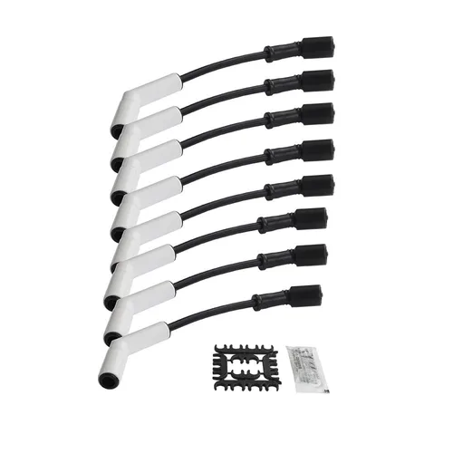 Imagen 2 del producto Juego de cables extremos 9070C, 8 Uds., Kit de arranque de cable de bujía de silicona para motores GM LS/LT Gen LS2 LS3 LS4 LS7, reparación de piezas de automóvil