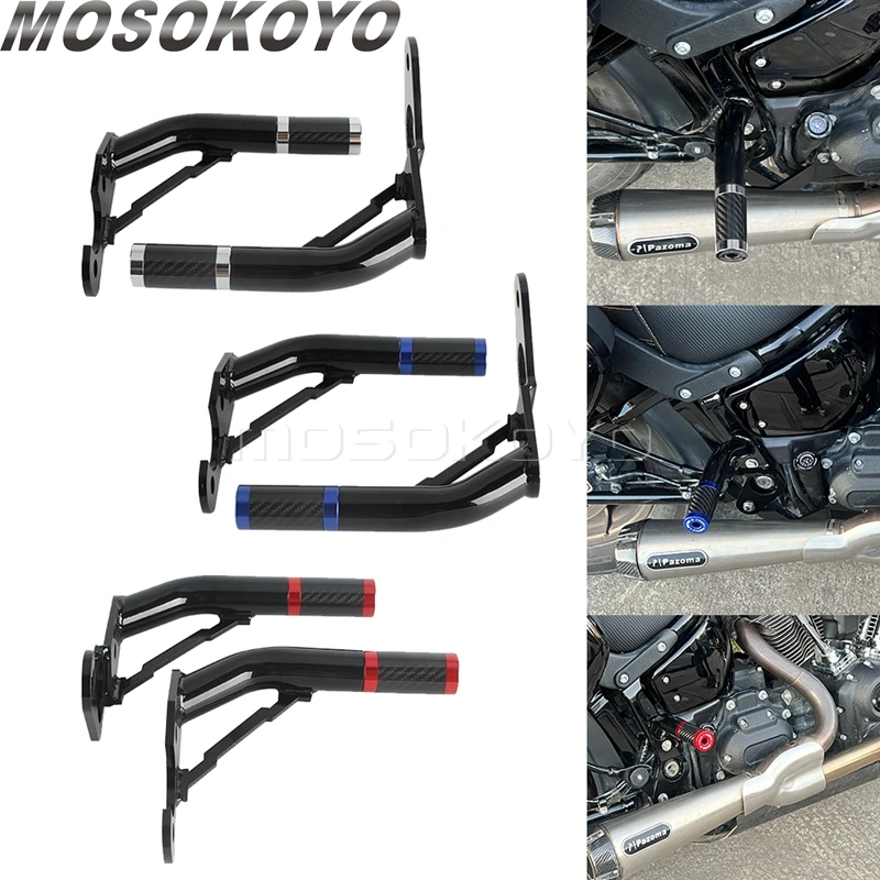 

Rear Passenger Foot Pegs Highway Crash Bar Protector Motorcycle Accessories Parts For Harley Softail 18-24 FXFBS FXFB FXBB FXBBS