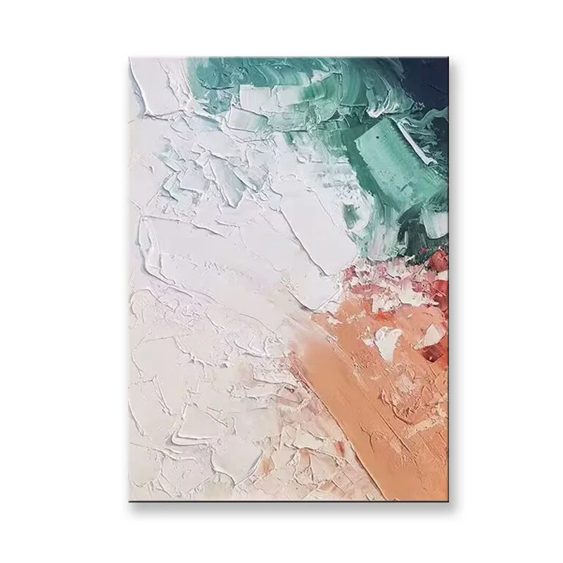 Handmade Oil Painting Texture for Living Room, Sofa Background Decoration, 3D Simple Modern Abstract Bedroom and Dining Room image 2