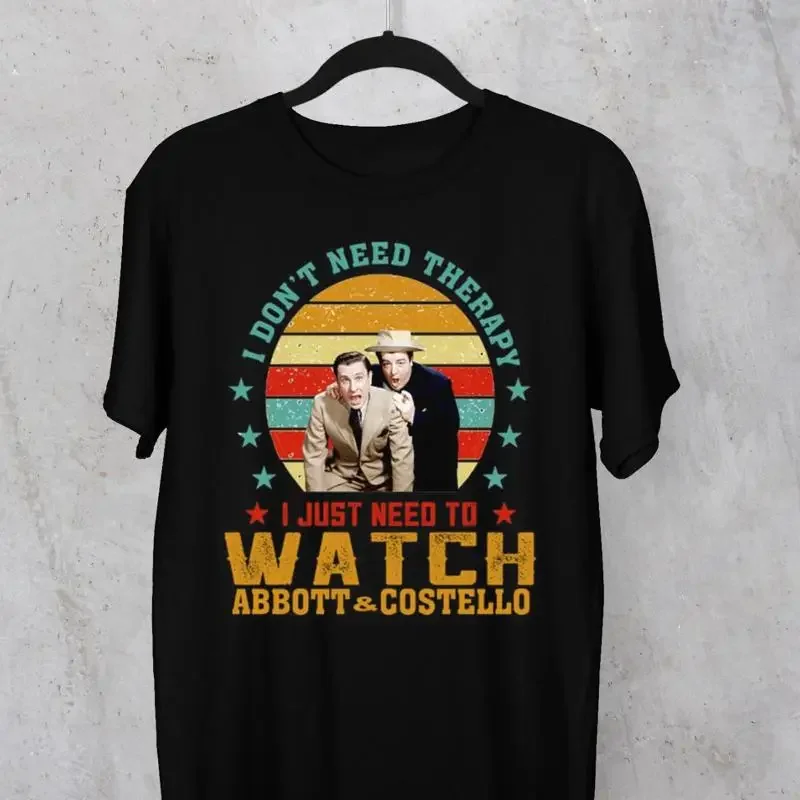 Abbott Costello black T shirt short sleeve All sizes S to 45Xl XB483