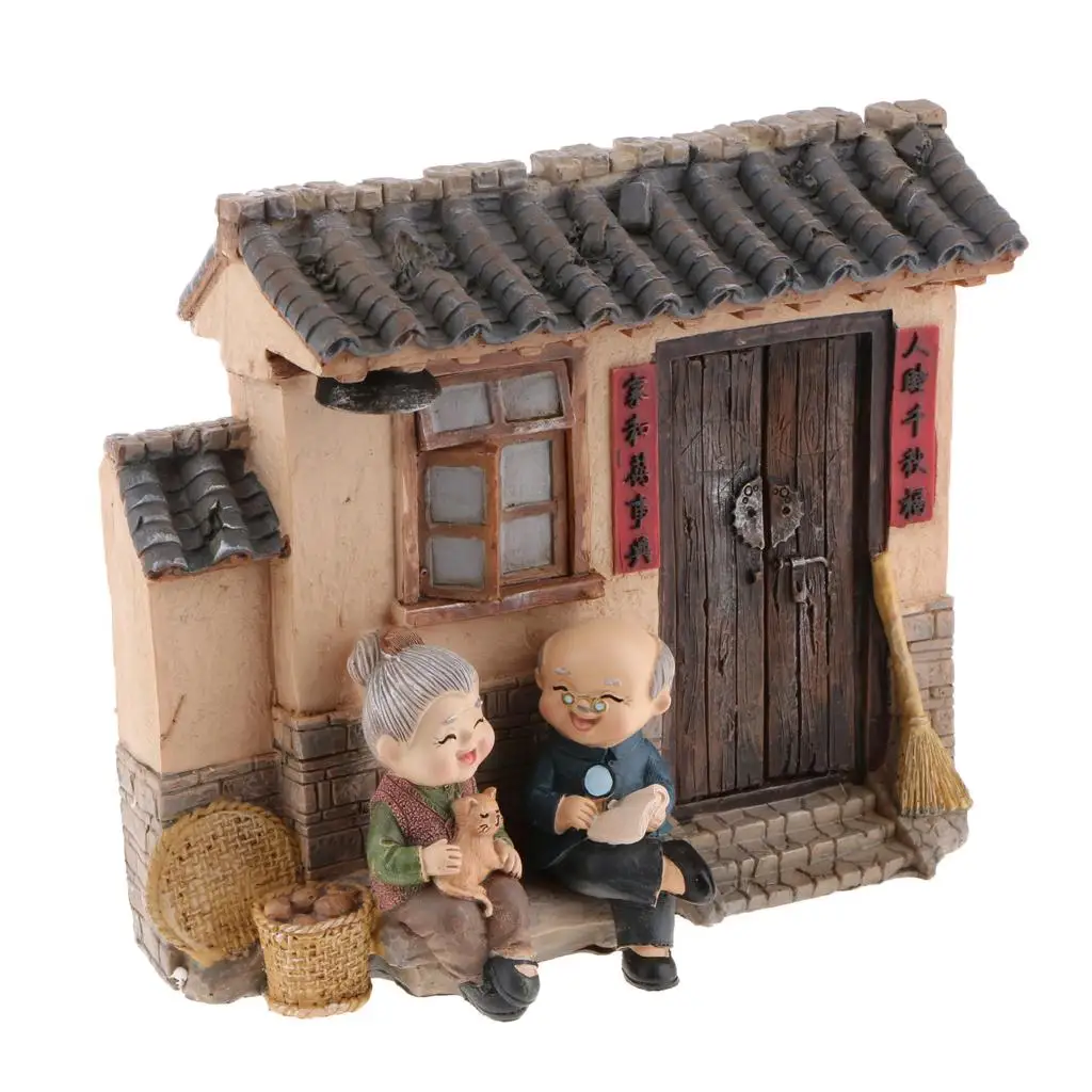 Old Couple Ornament Old Man Granny Home Decoration 12 Type for Choice