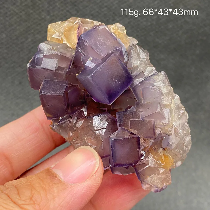 

100% natural purple fluorite raw stone mineral specimen healing crystal gem collection