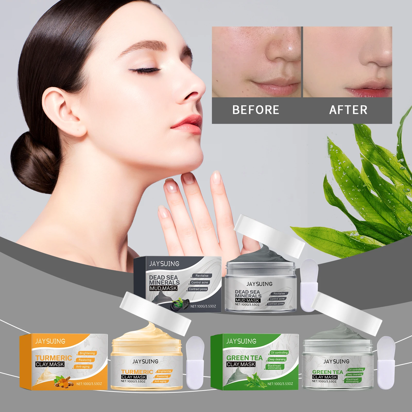 

Jaysuing Face Mud Application Mask Series Moisturizing Oil Control Tightening Gentle Face Skin Uniform Skin Color