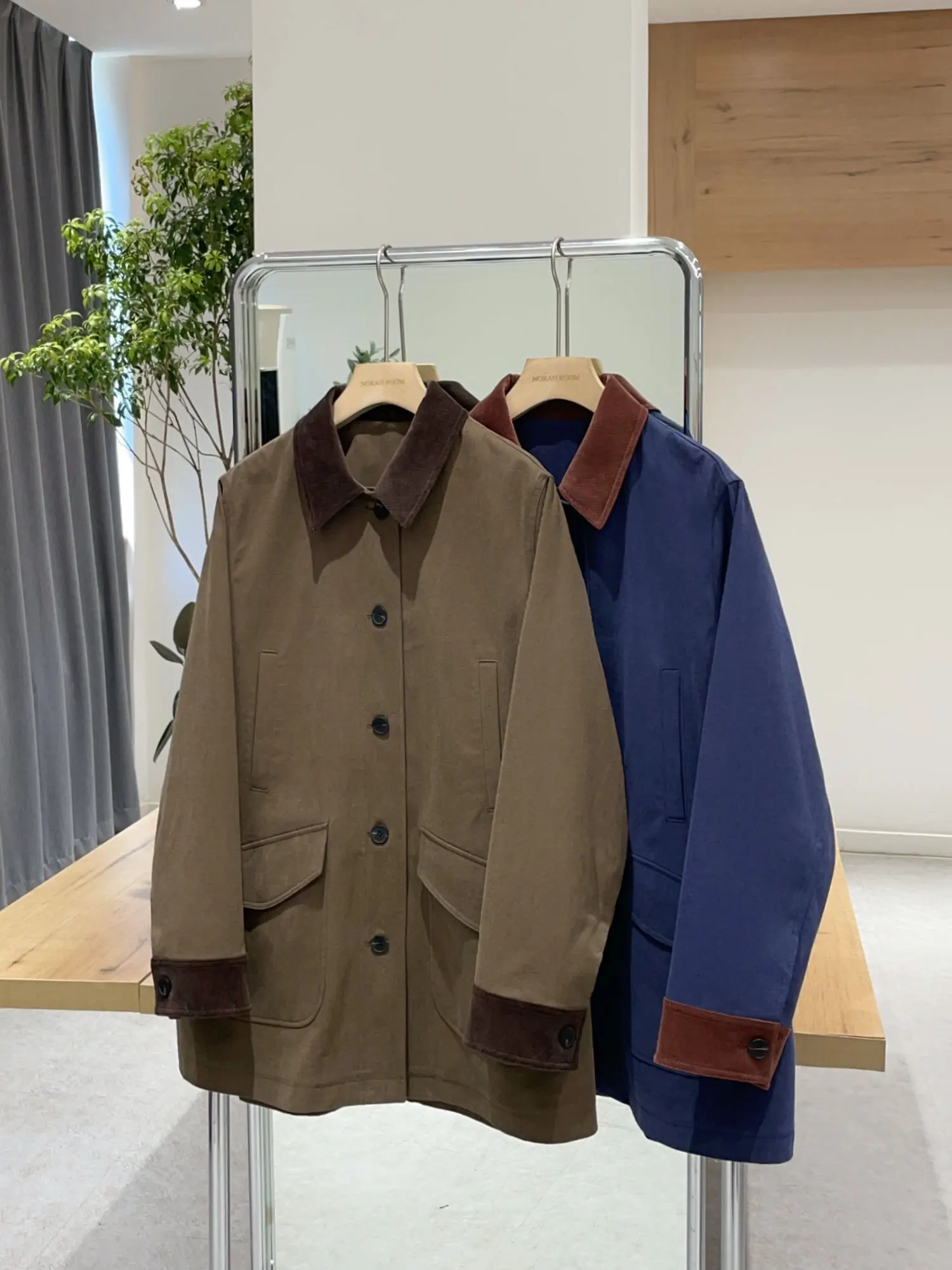 

Noxiao La Authentic Velvet Patchwork Jaet Loose Fit Women's Outerwear Commute Sle Long Sve Button Closure Windproof