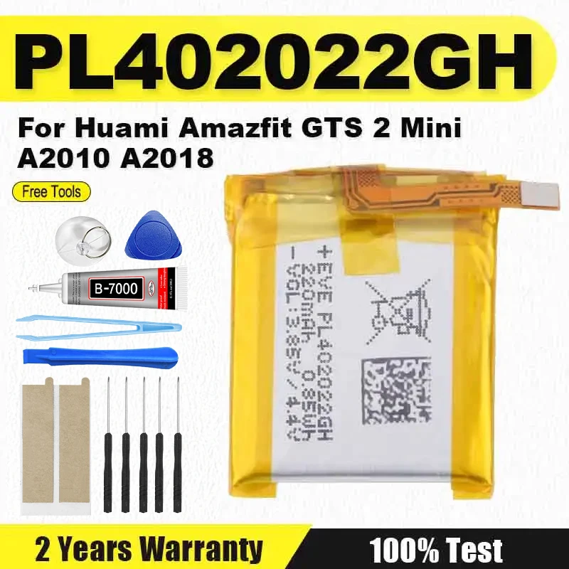 High Quality Battery PL402022GH For Huami Amazfit GTS2 GTS 2 Mini A2010 A2018 Smart Watch Bateria + Free Tools