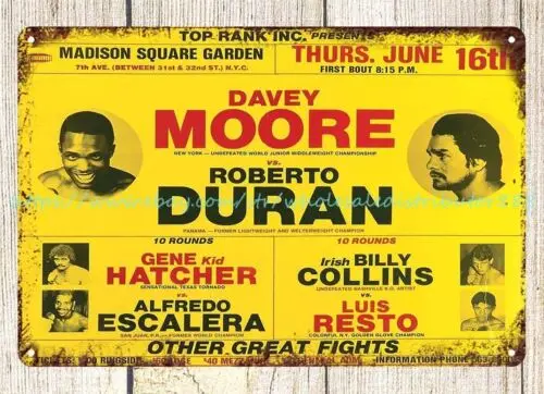 1983 металлическая жестяная коробка Роберто против Дэйви Мура, Луиса проволока против Билли Коллинза