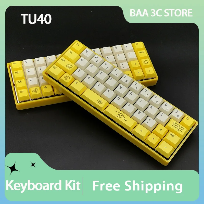 

Комплект мини-механической клавиатуры Tu40, 42 клавиши, трехрежимный RGB, горячая замена, комплект «сделай сам», комплект игровой клавиатуры, индивидуальный компьютерный аксессуар, подарок