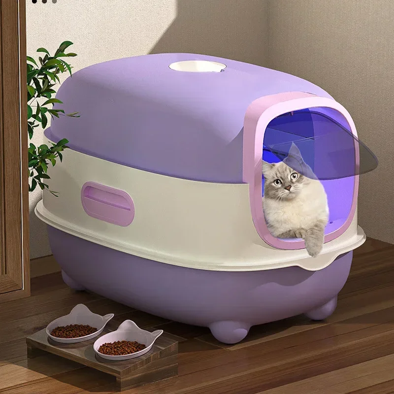 

Automatic deodorization cat litter box automatic cat litter box self cleaning Home cat toilet Self cleaning litter box enclosure