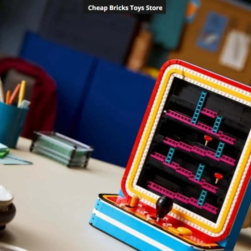 1371pcs Bricks Building Blocks Compatible Christmas Gifts for Adults Toy Retro Arcade Cabinet Vintage Game Console Display Model