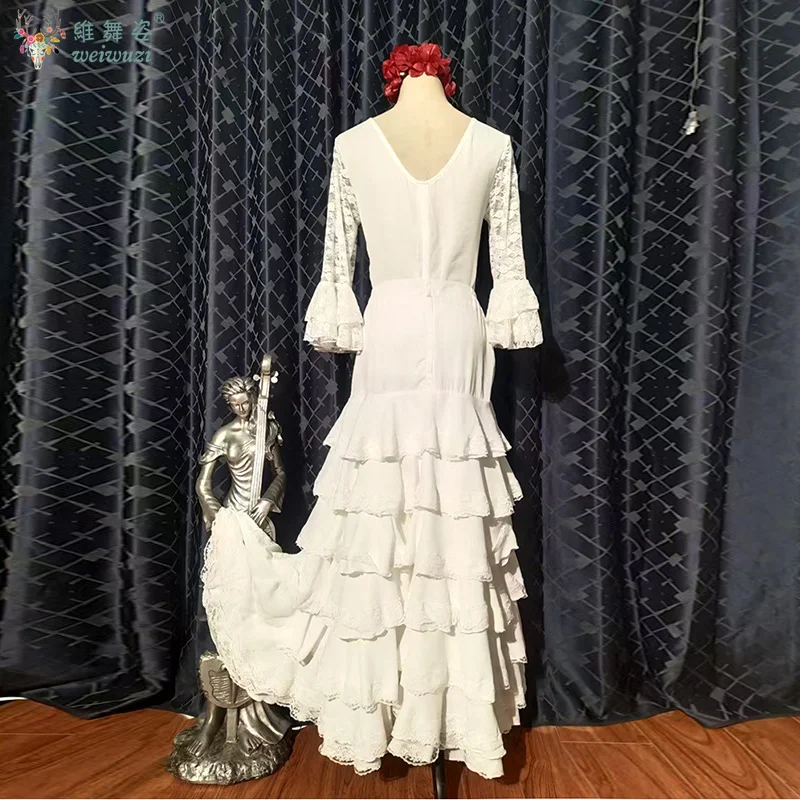 スペインのフラメンコダンススカート女性のカスタマイズセクシーなビッグスイング多層スカート部族スタイルベリーダンスパフォーマンス衣装