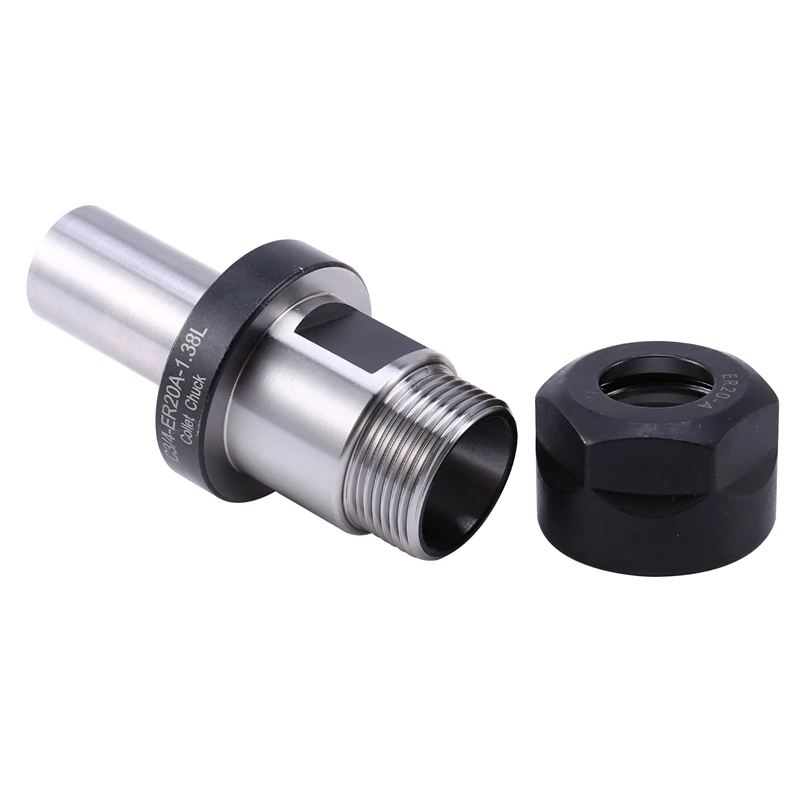 

Collet Chuck 3 Pieces of 3/4 ER20 1.38 Chuck Chuck + 1Pc R8 Chuck 3/4, with Flat TTS System Kit, Tool Holder