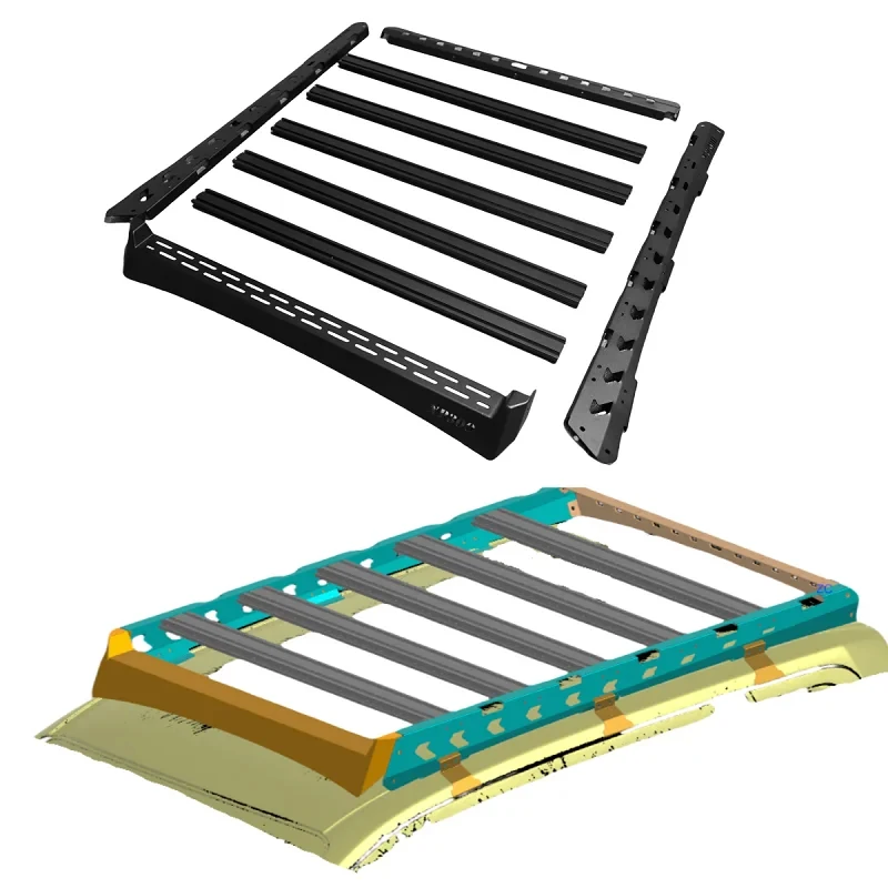 High Quality Durable Aluminum Alloy Car Top Roof Platform Cargo Basket Universal Fit For Pickup Truck 4X4 Off Road Travel Storag