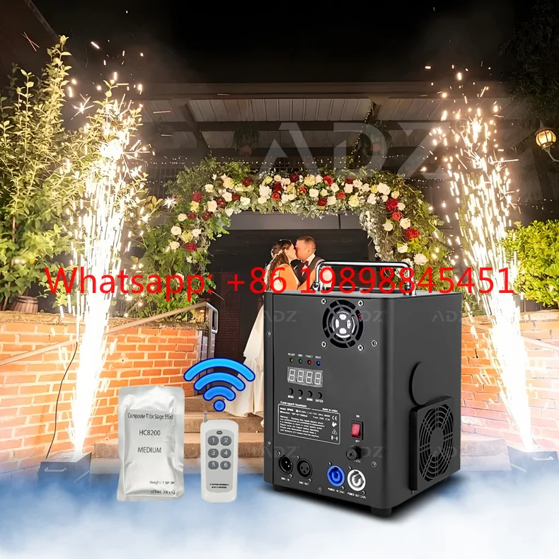 ADZ Remote Control Cold Spark Machine, Indoor/Outdoor Wedding Party Stage Special Effect