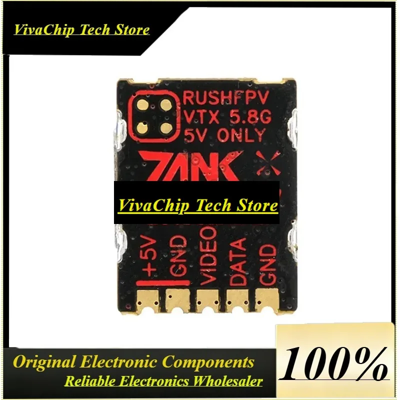 VivaRUSHFPV TANK RACE 2 5.8G 48CH VTX, 25mW/100mW/200mW, PitMode, SmartAudio, 20x15mm FPV Drone Transmitter