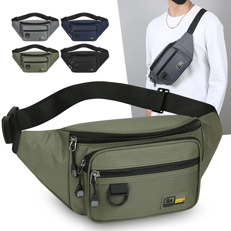 

New Canvas Waist Pack Outdoor Sports Cycling Chest Bag Fashion Casual Mobile Phone Bag Crossbody Bag