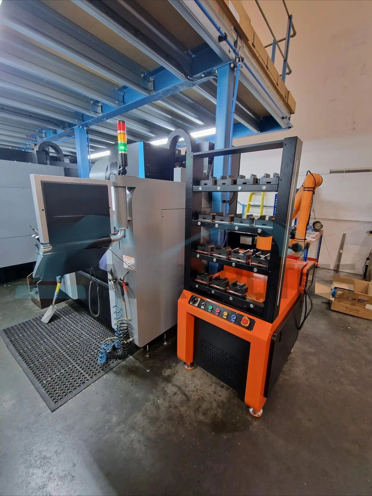 CNC Milling Machine zero Point System Vise Loading and Unloading Robot Workstation