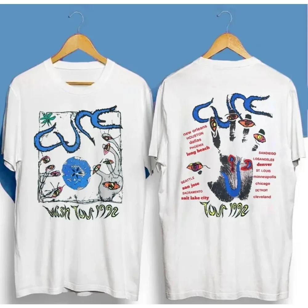 The Cure Wish Tour Retro Men's T-shirt Casual and Comfortable Spring and Summer New Products Unisex T-shirt