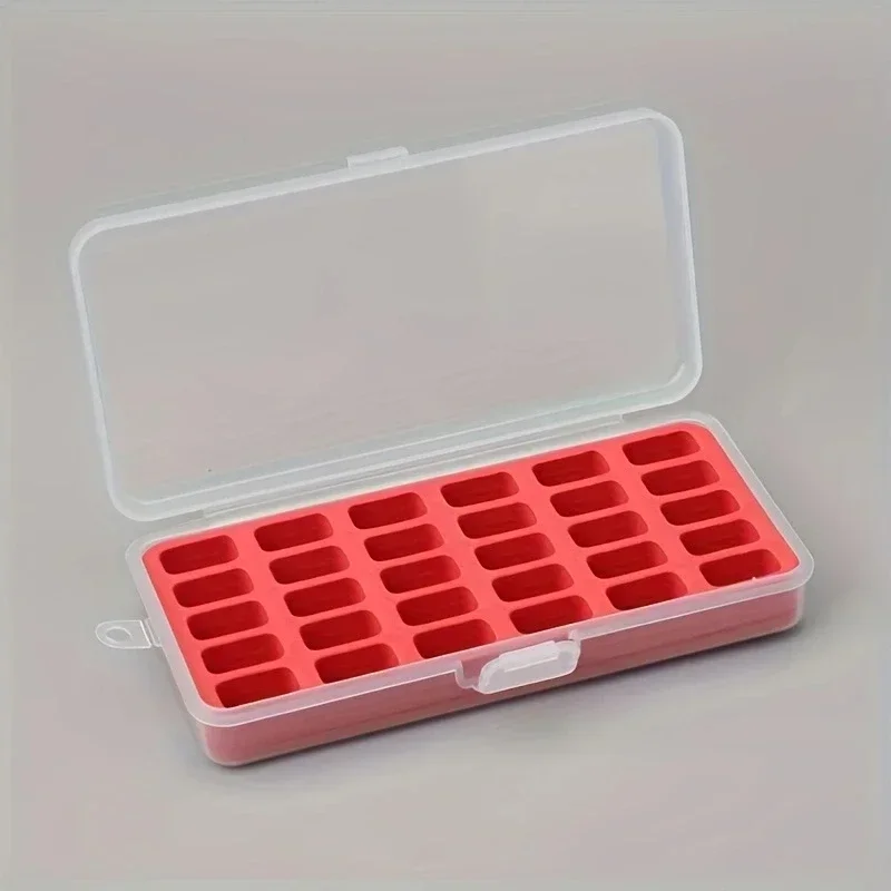 30-cell shuttle box Plastic shuttle box thickened with sponge fixed shuttle box Sewing box tool