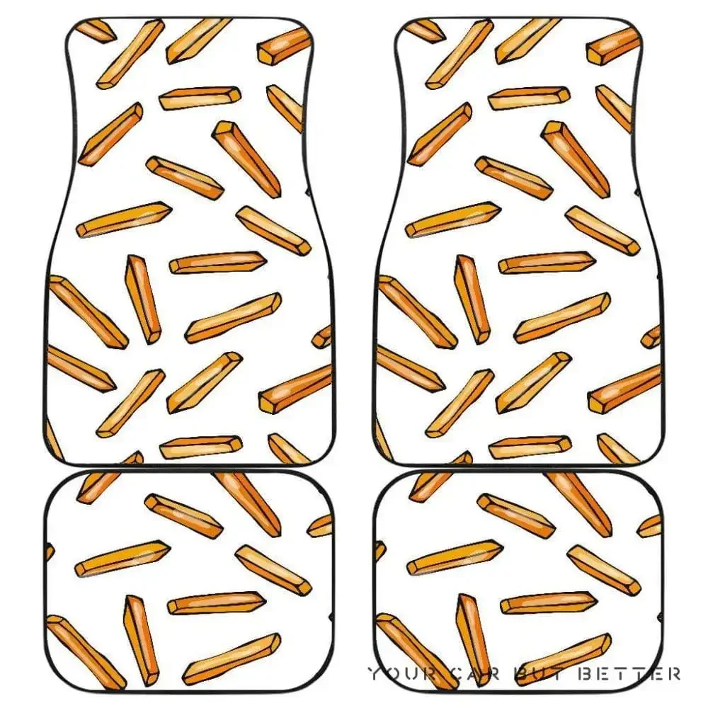 French Fries Potato Pattern Front And Back Car Mats 045109