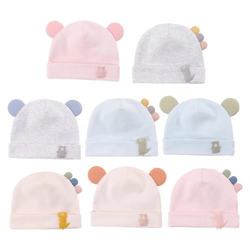 

Single Layer Bonnet Adorable Infant Caps Neutral Gender for 0-6M Babies