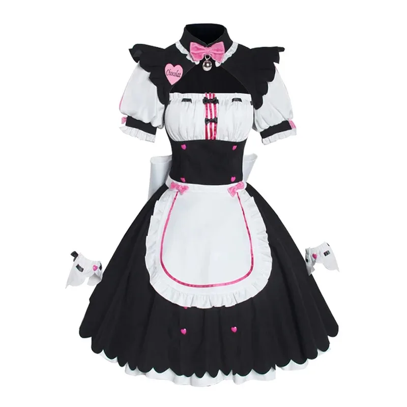 Anime NEKOPARA Cosplay Chocolate vainilla OVA vestido de sirvienta disfraz delantal vestido uniforme traje gato Neko chica Sexy lindo Halloween