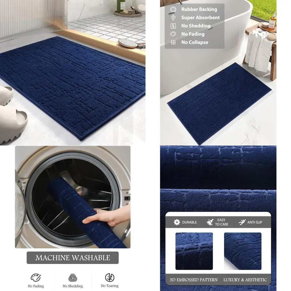 

-Коврик для ванной - Впитывающие быстросохнущие коврики для ванной комнаты - Моющиеся резиновые коврики для ванной комнаты, коврики для ванной комнаты под дверью - коврик для ванной
