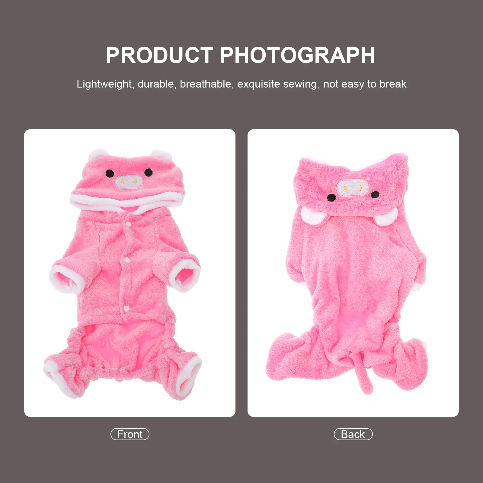 

Dog Coral Fleece Dress Floral Printed Button Design Easy to Wear Comfortable Small Dog Uniform Pet Costume for Photos Special