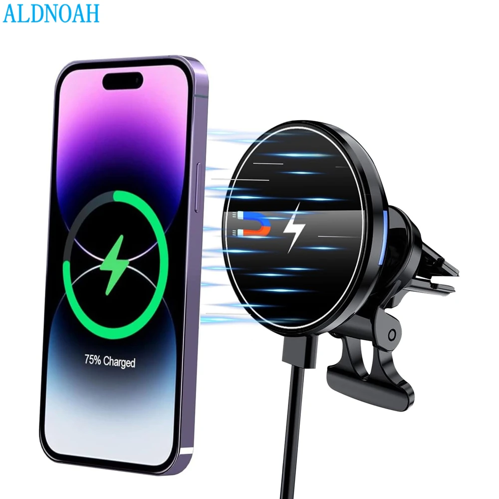 

15W Magnetic Wireless Car Charger Phone Holder for iPhone 14 13 12 Pro Max Air Vent Mount For Magnet Case Fast Charging Stand