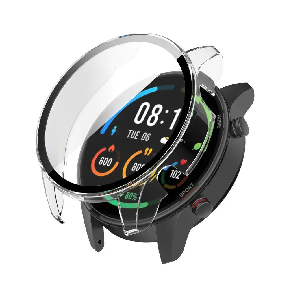 Accessories Protective Cover PC Screen Protector Tempered Case+Film For  Watch Color Sport