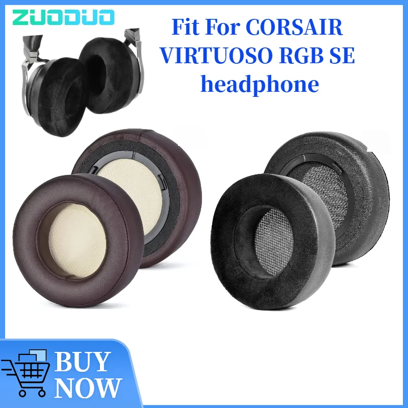 

ZUODUO Replacement Earpads For CORSAIR VIRTUOSO RGB SE Headphones Softer Protein Leather Earpads High Quality Earpads
