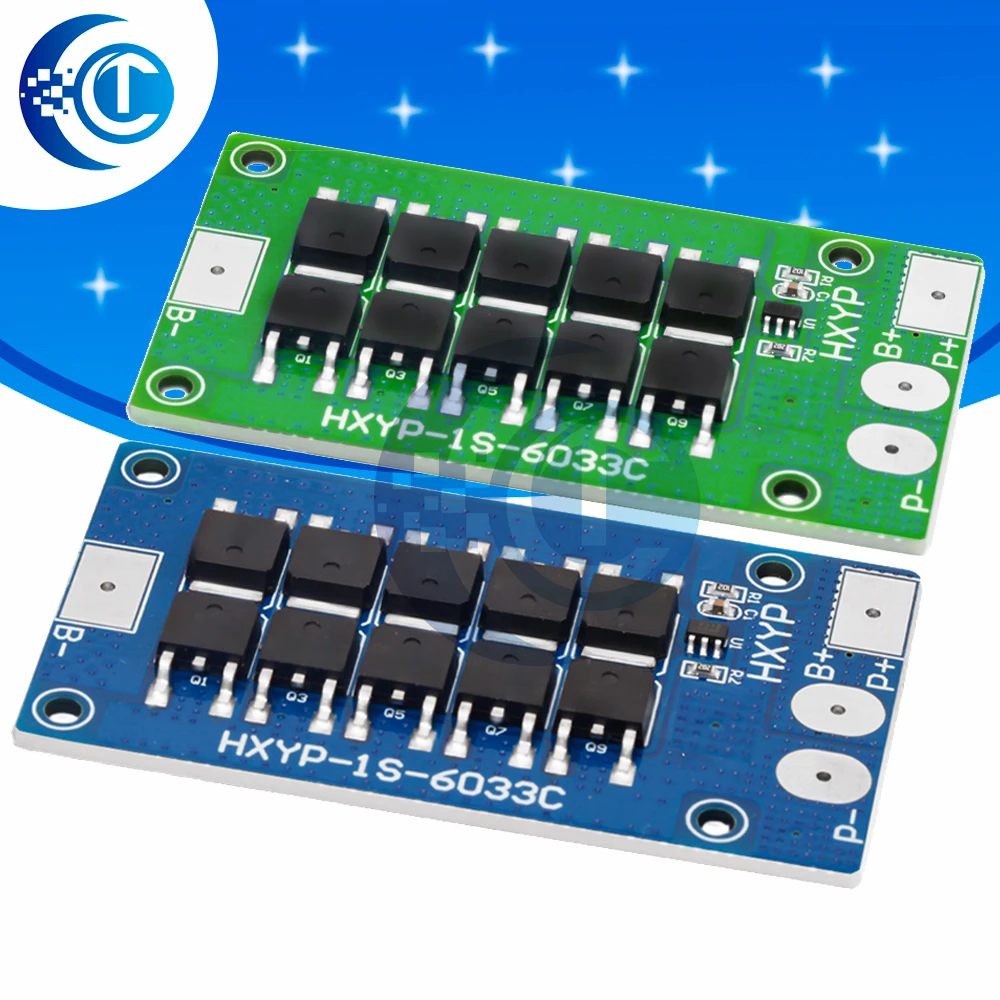 1pc/5pcs 1S 30A BMS 3.2V LiFePO4 / 3.7V Lithium Battery Protection Board 18650 4.2V Charging Voltage/Short Circuit