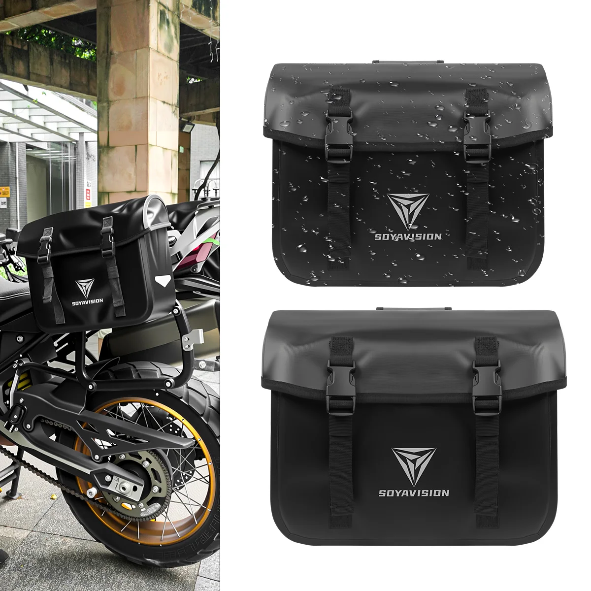 Waterproof Motorcycle Side Bag Saddle Bags for Dirtbike Dual Sport Bike Adventure Motorbike Travel Motorcycle Panniers Bags ﻿