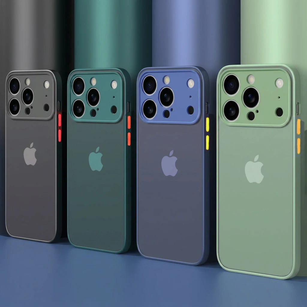 Luxuriöse Matte Panzer-Handyhülle für iPhone 7 8 XS 11 12 13 14 15 16 17 18 Duo Pro Max Air Plus SE2 mit Objektivschutz, Stoßfeste PC-Abdeckung – Detail 6