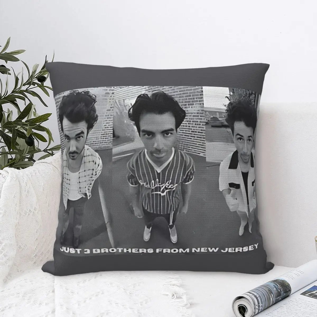 Jonas Brothers New Jersey Pillowcases Polyester Home Cushion Case Cool Decor Throw Pillow Case 45*45