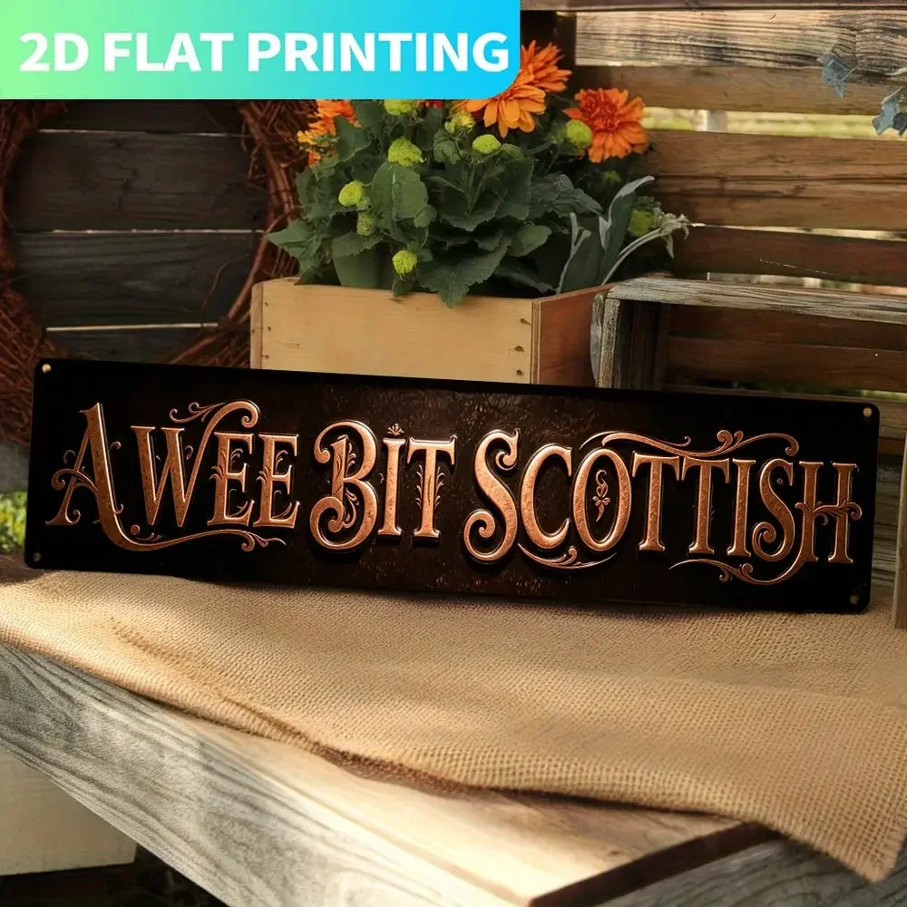 CIFbuy Vintage Scottish Quote Aluminum Wall Art Waterproof Wear Resistant Bar Music Venue Restaurant Hotel Home Decor Gift for