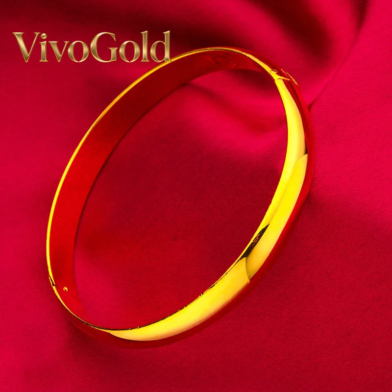 

Гладкий браслет VivoGoldSnap для женщин, 24-каратное золото, AU999 | Матовое золото с вертикальной текстурой и застежкой-кнопкой в виде бриллианта, неброская роскошь для работы.