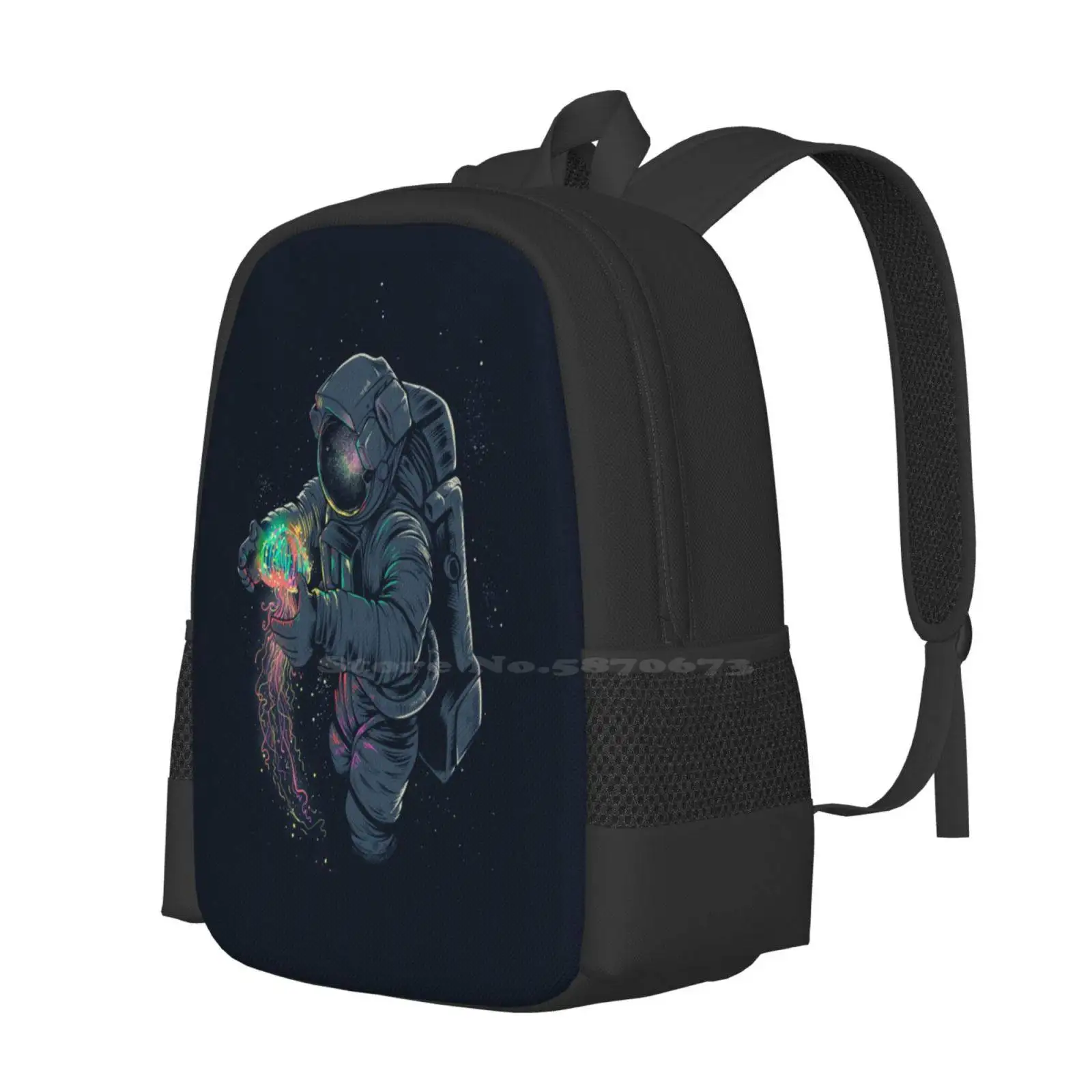 Jellyspace-Mochilas para Adolescentes Escolares, Malas de Viagem, Medusa Astronauta, Reunião Neon, Cosmonauta, Cosmos, Galáxia