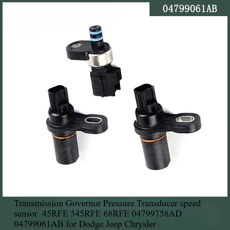 

3pcs 04799061AB 45RFE 545RFE 68RE 04799758AD Transmission Governor Pressure sensor and Speed sensor kit for Dodge Jeep Chrysler