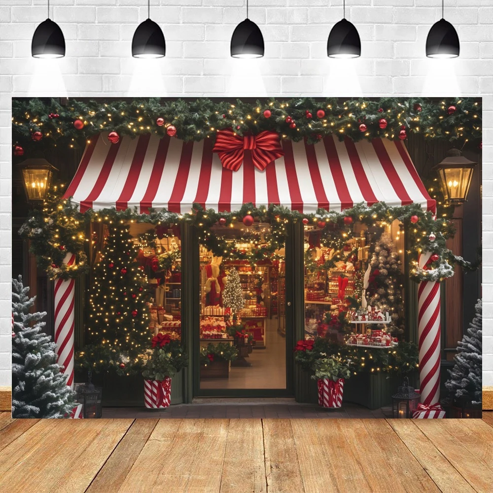 Winter Snow Christmas Party Backdrop for Photography Fireplace Xmas Tree Gift Candy Family Baby Portrait Background Photo Studio