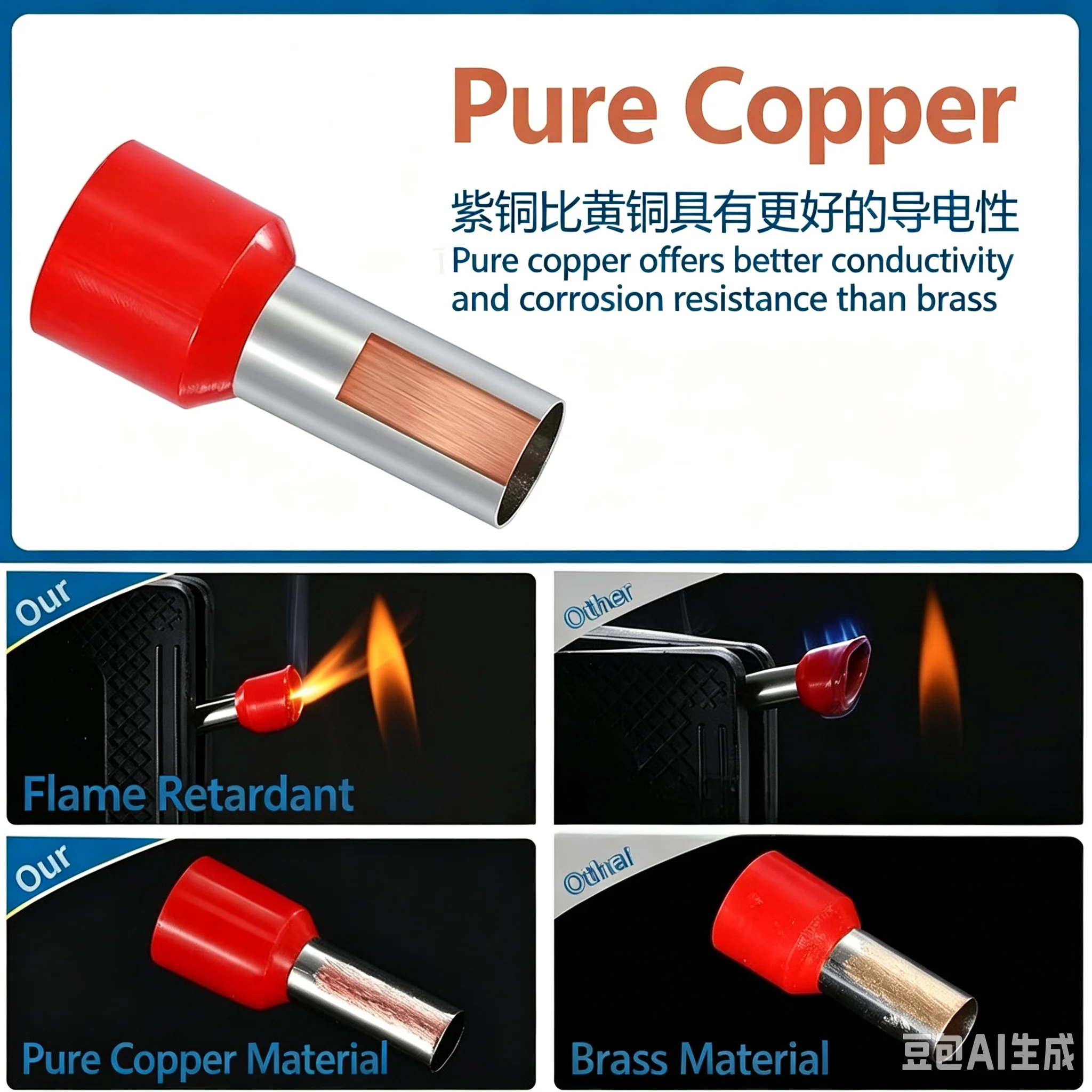 1000PCS Boxed VE / EN Wire Ferrule Kit, Insulated Cord End Terminals Crimp Copper Wire Lug Connectors Assortment Set