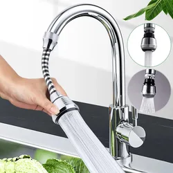 Anti-Splash Faucet Bico, Torneira de poupança de água, Pulverizador de modo duplo, Filtro pia, Torneira rotativa, 360 Extensor rotativo